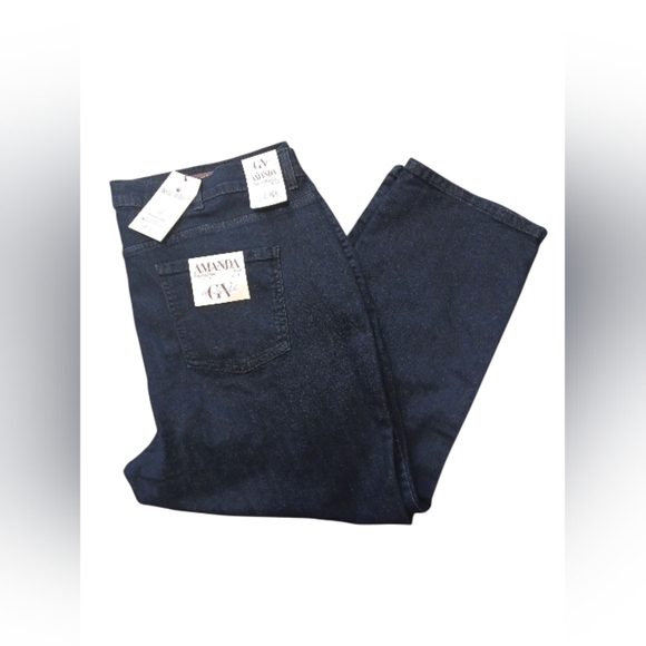 Gloria Vanderbilt Dark Wash Denim Jeans 24W Short Classic Rise NWT - Picture 1 of 7